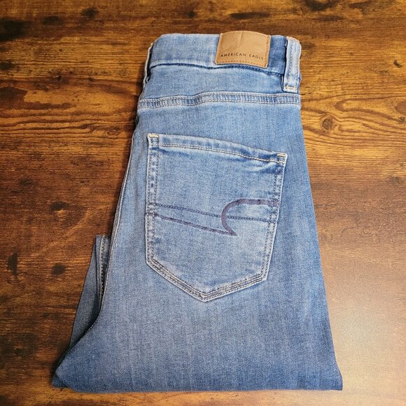 American Eagle Jeans 2 R Crop Jegging Curvy Super Hi Rise Next Level Stretch - Picture 3 of 11
